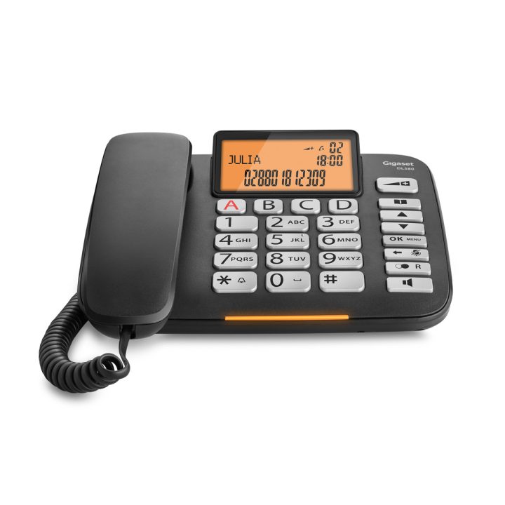 Gigaset DL 580 Analog Phone Black Caller ID (S30350-S216-R101)
