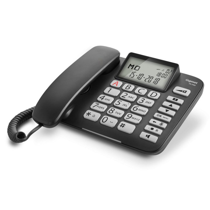 Gigaset DL 580 teléfono Teléfono analógico Negro Identificador de…