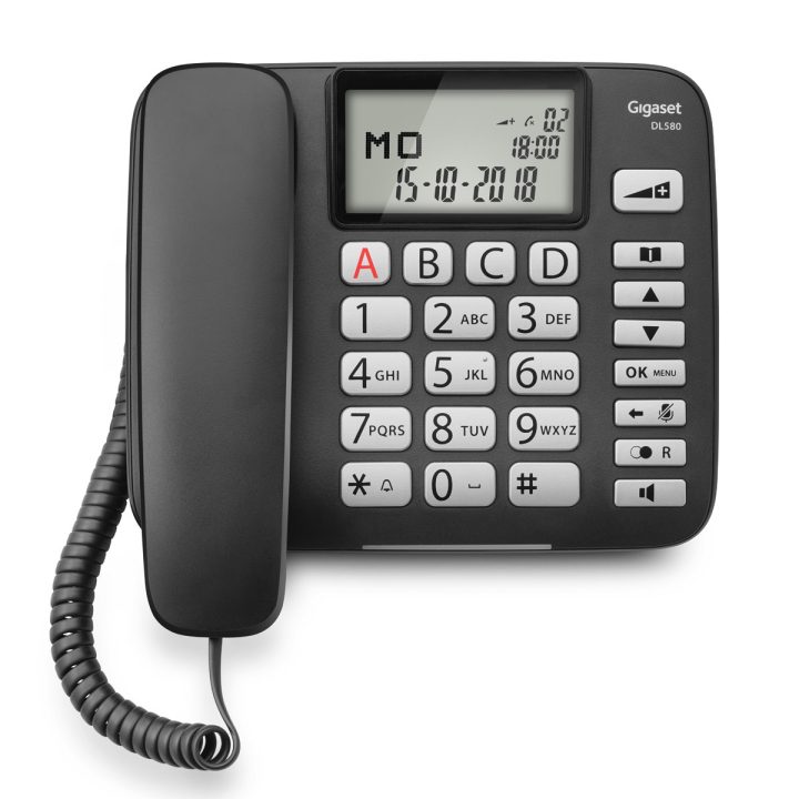 Gigaset DL 580 telefone Telefone analógico Preto Identificador de…