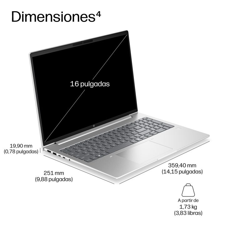 HP ProBook 4 G2a AMD Ryzen 7 250 32 GB 512 GB SSD 16" Windows 11 Pro…