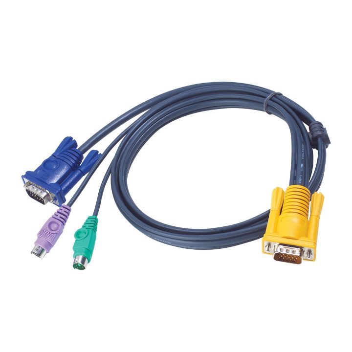 ATEN 1.8 m 3-in-1 PS/2 KVM Cable with SPHD