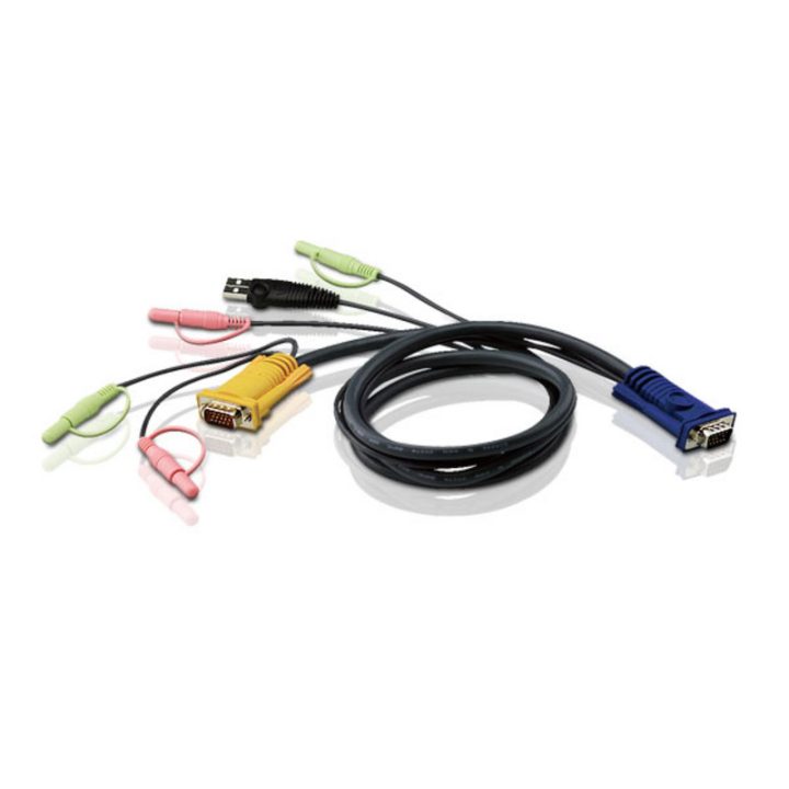 ATEN Cabo KVM USB com áudio e SPHD 3 em 1 de 1,8 m