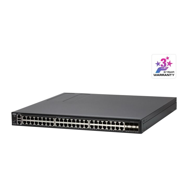 ATEN Comutador Ethernet Gigabit gerido de camada 2+ com 54 portas e…