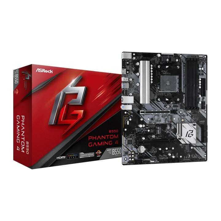 ASRock B550 Phantom Gaming 4 AMD B550 AM4 Socket ATX…