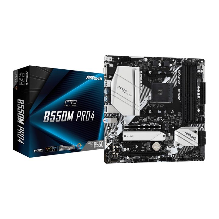 Asrock B550M Pro4 AMD B550 Zócalo AM4 micro ATX (90-MXBDK0-A0UAYZ)