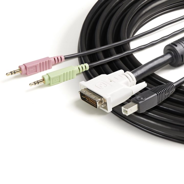 StarTech.com 4-in-1 KVM Cable 1.8m with DVI USB Audio and Microphone
