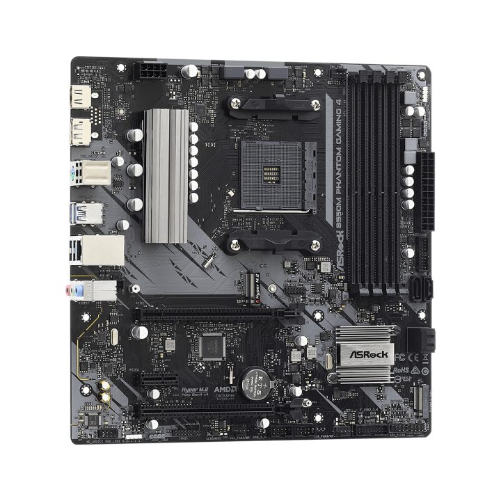 Asrock B550M Phantom Gaming 4 AMD B550 Socket AM4 micro ATX…
