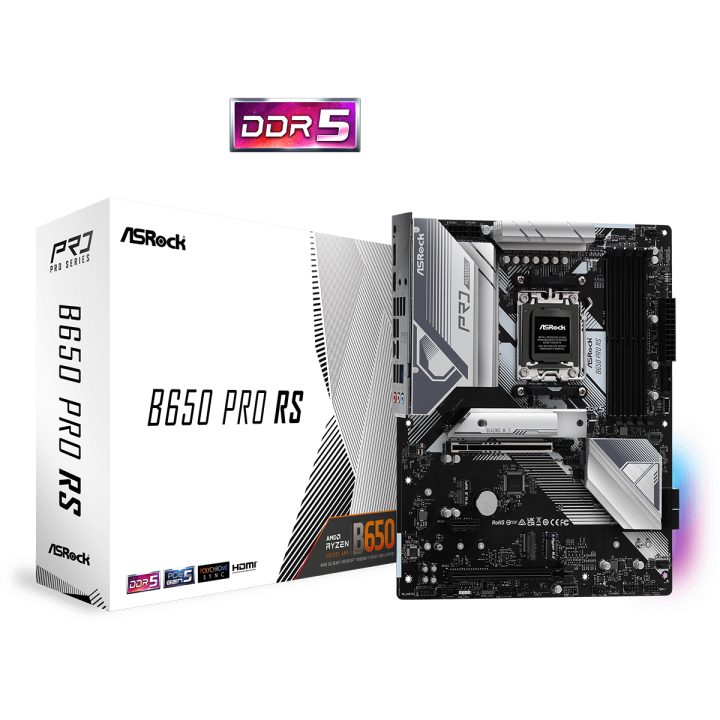Motherboard ASRock B650 Pro RS AMD B650 Socket AM5 ATX…