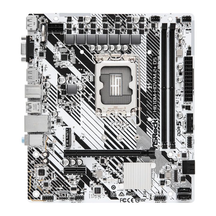 Asrock H610M-HDV/M.2+ D5 Intel H610 LGA 1700 micro ATX…