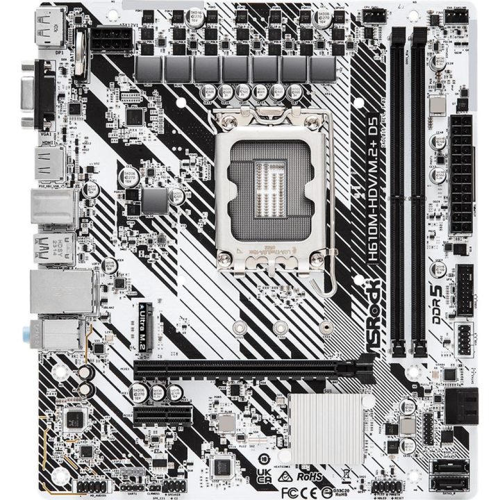 Asrock H610M-HDV/M.2+ D5 Intel H610 LGA 1700 micro ATX…