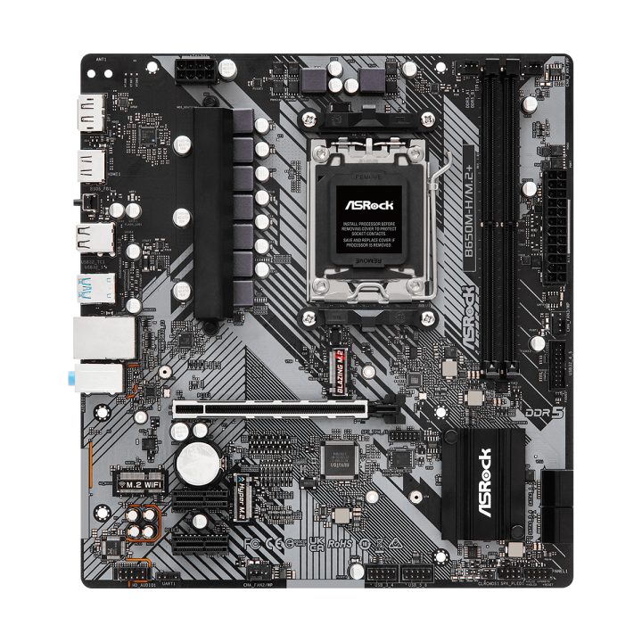 ASRock B650M-H/M.2+ AMD B650 AM5 Socket Micro ATX (90-MXBMS0-A0UAYZ)