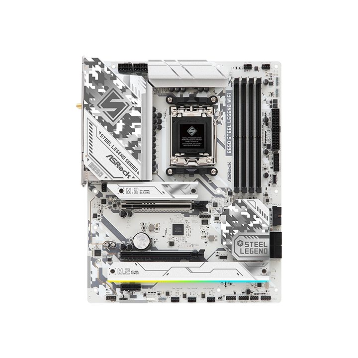 ASRock B650 Steel Legend WiFi AMD B650 AM5 Socket ATX…