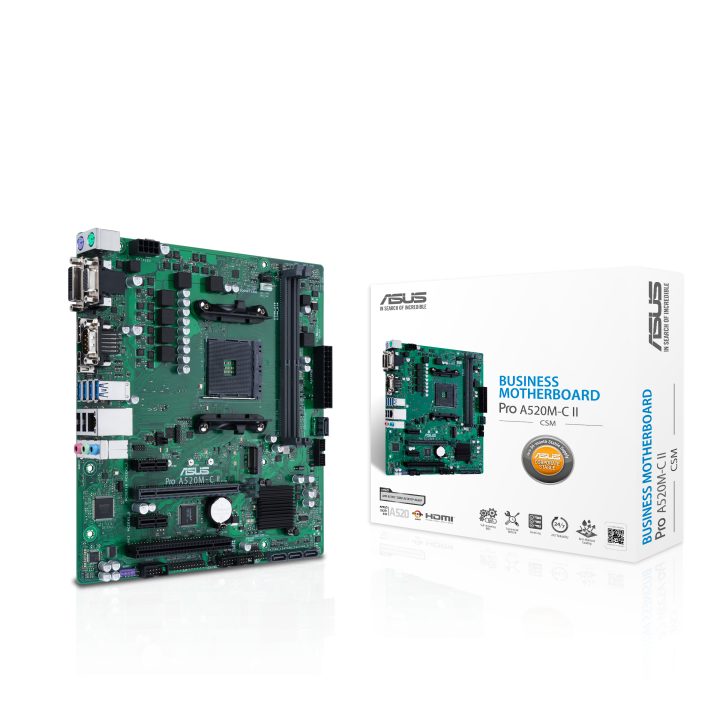 ASUS PRO A520M-C II/CSM AMD A520 AM4 Socket Micro ATX