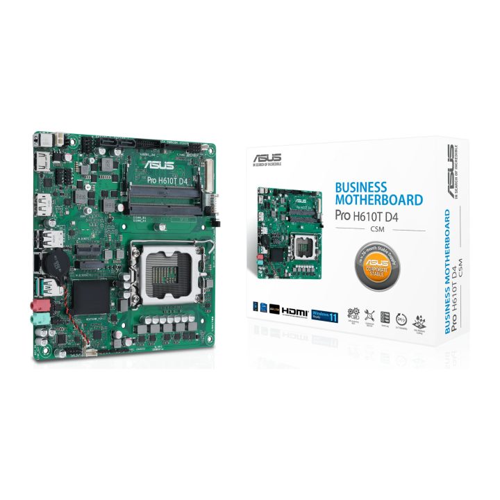 ASUS Pro H610T D4-CSM Intel H610 LGA 1700 Thin Mini ITX