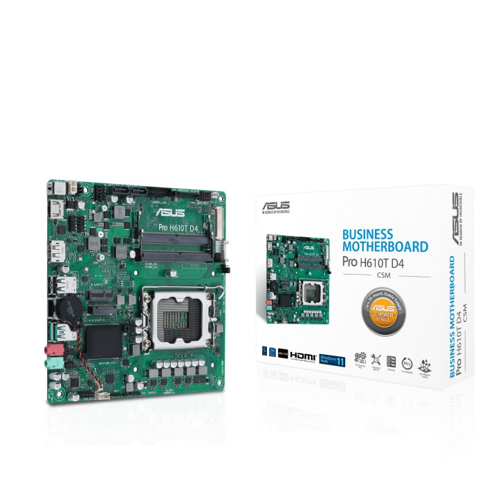 ASUS Pro H610T D4-CSM Intel H610 LGA 1700 Thin Mini ITX