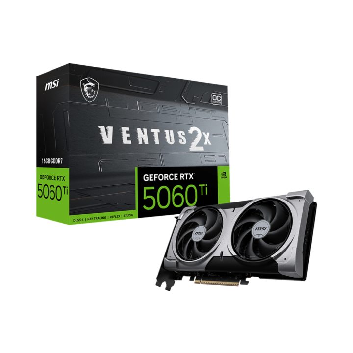 MSI VENTUS GeForce RTX 5060 TI 16G 2X OC PLUS NVIDIA 16 GB GDDR7