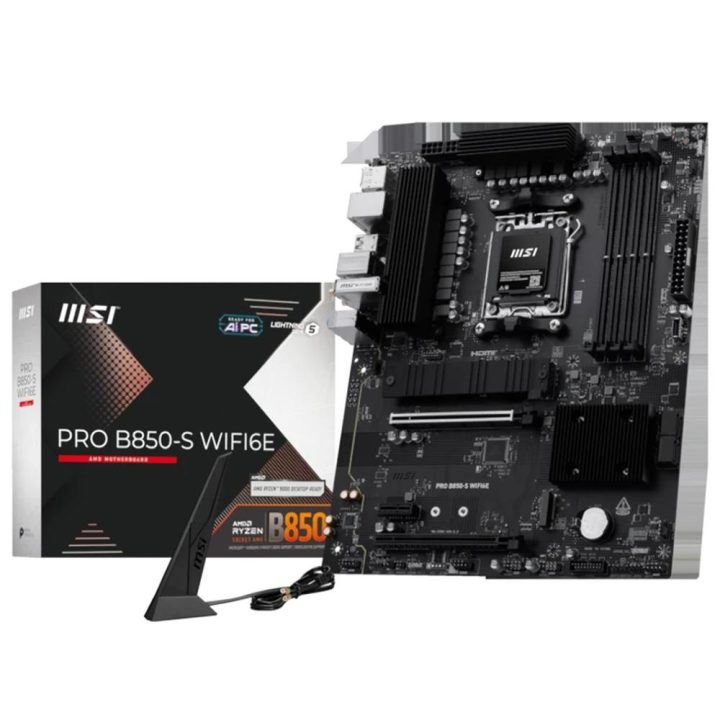 MSI PRO B850-S WIFI6E AMD B850 Motherboard AM5 Socket ATX