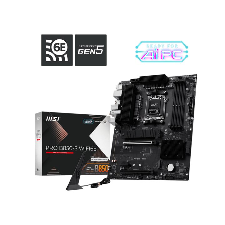 MSI PRO B850-S WIFI6E motherboard AMD B850 Socket AM5 ATX