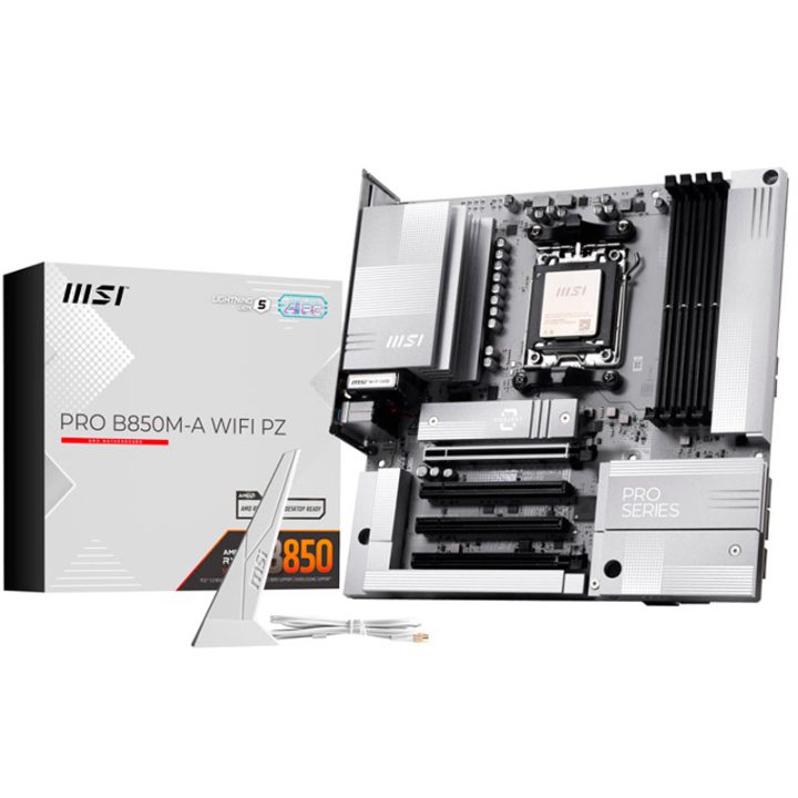 MSI AM5 PRO B850M-A WIFI PZ M-ATX AMD B850 AM5 Socket Micro ATX
