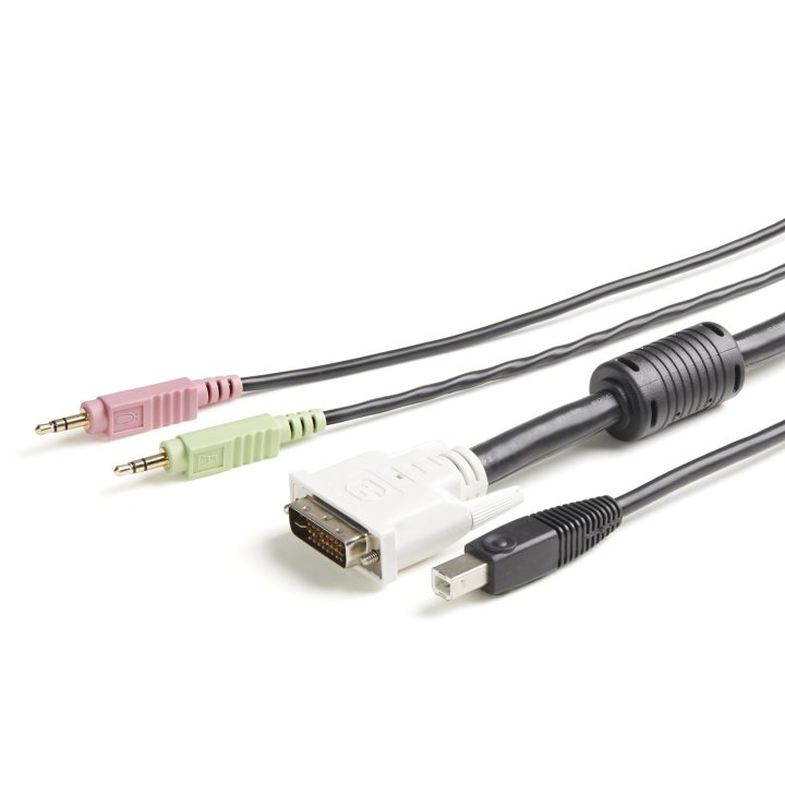 StarTech.com 4-in-1 KVM Cable 1.8m with DVI USB Audio and Microphone