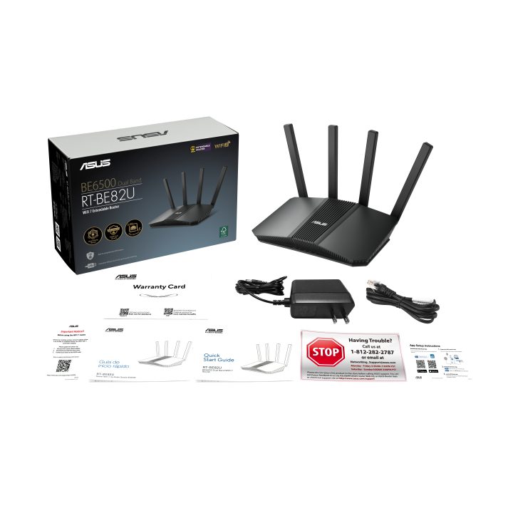 ASUS RT-BE82U BE6500 Wireless Router 2.5 Gigabit Ethernet Dual Band…