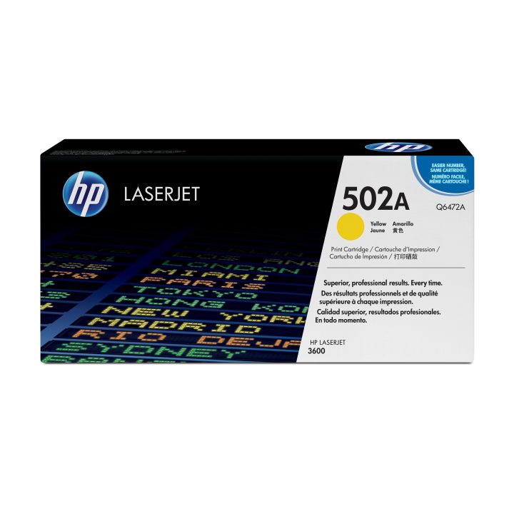 HP Original LaserJet 502A Yellow Toner Cartridge