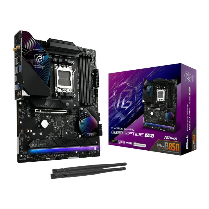 Placa ASRock B850 riptide Wi-Fi,AMD,AM5,B850,USB20G,WIFI7,ATX…