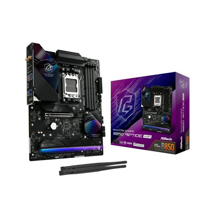 Motherboard ASRock B850 Riptide Wi-Fi, AMD, AM5, B850, USB20G, WIFI7…