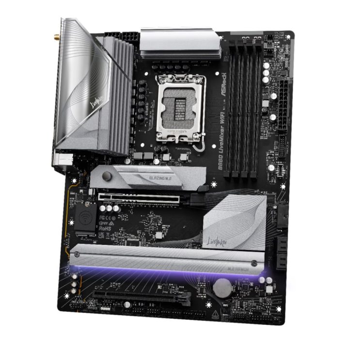 Placa ASRock B860 livemixer Wi-Fi,intel,1851,b860,4ddr5,USB…
