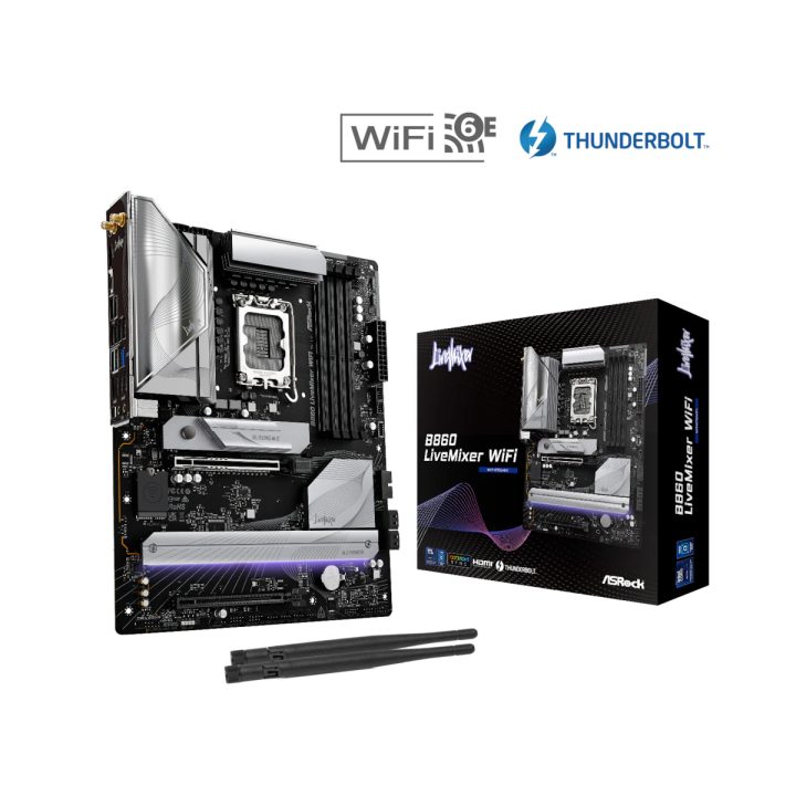 Placa ASRock B860 livemixer Wi-Fi,intel,1851,b860,4ddr5,USB…
