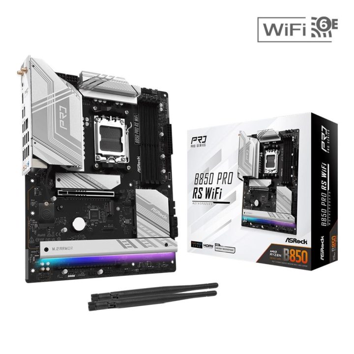 Asrock B850 Pro RS WiFi AMD B850 Zócalo AM5 ATX (90-MXBQL0-A0UAYZ)
