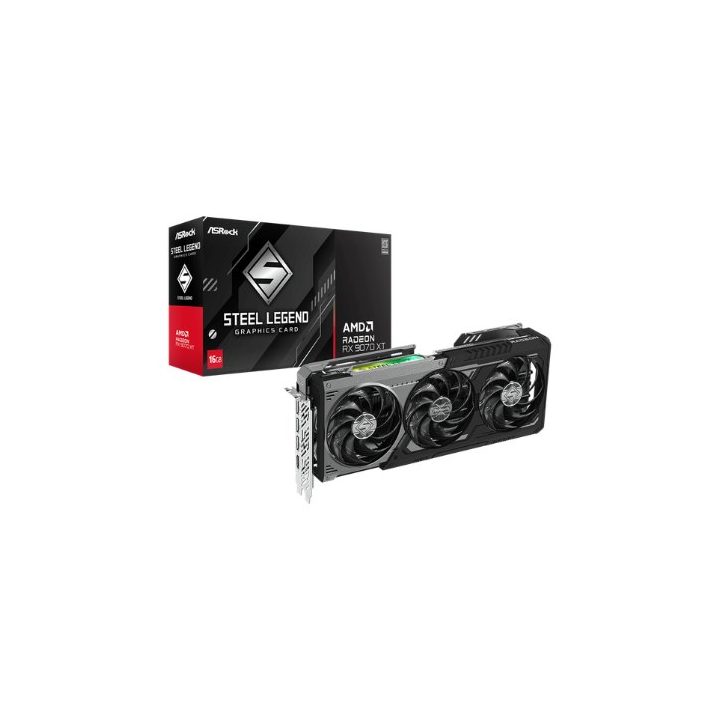 Tarjeta gráfica ASRock rx 9070 xt 16GB steel legend dark…