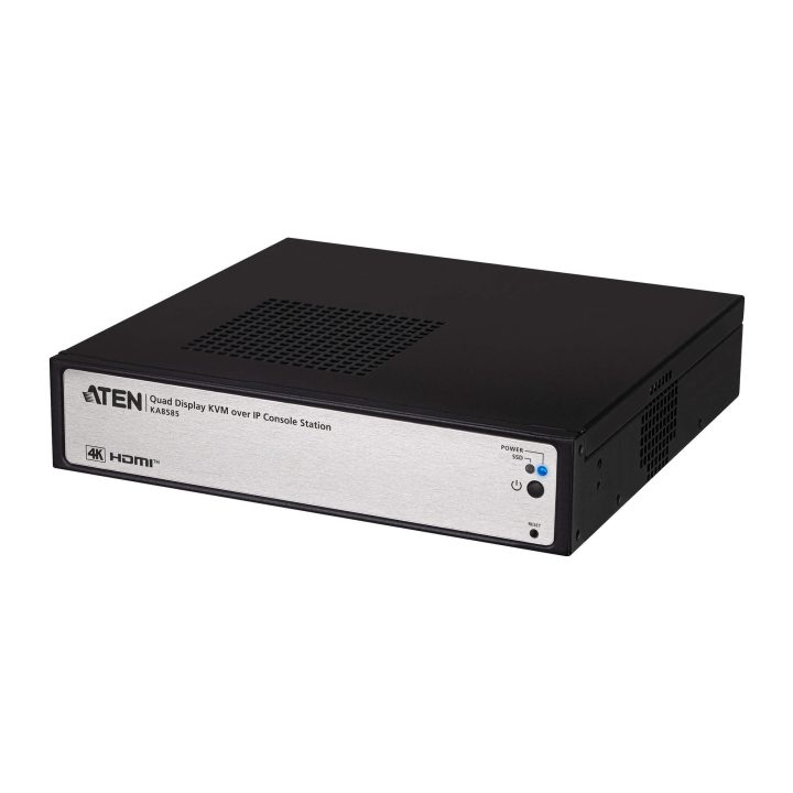 ATEN Estação de consola KVM sobre IP com quatro monitores 4K