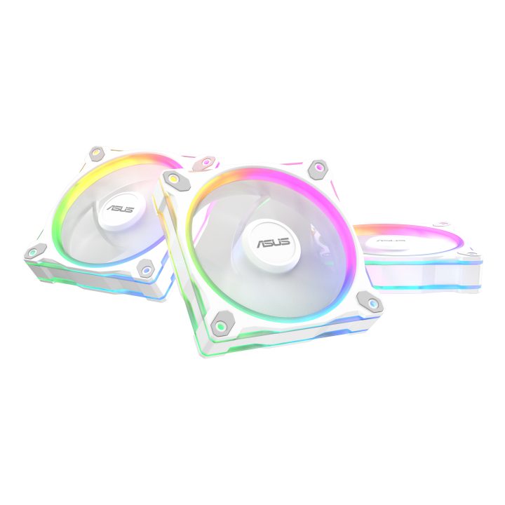 ASUS Prime MR120 Fan ARGB Reverse White 3in1 PC Case Fan 12 cm White…