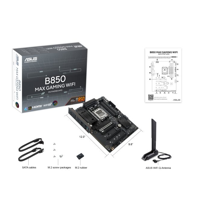 ASUS B850 MAX GAMING WIFI AMD B850 AM5 Socket ATX