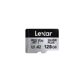 Lexar 128GB Lexar high-performance silver plus microSDXC UHS-i…