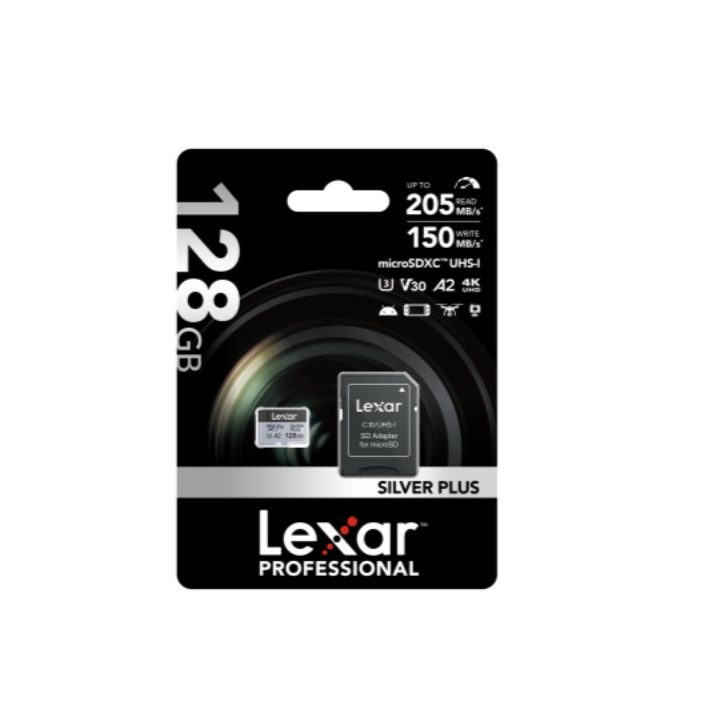 Lexar 128GB Lexar high-performance silver plus microSDXC UHS-i, up to…