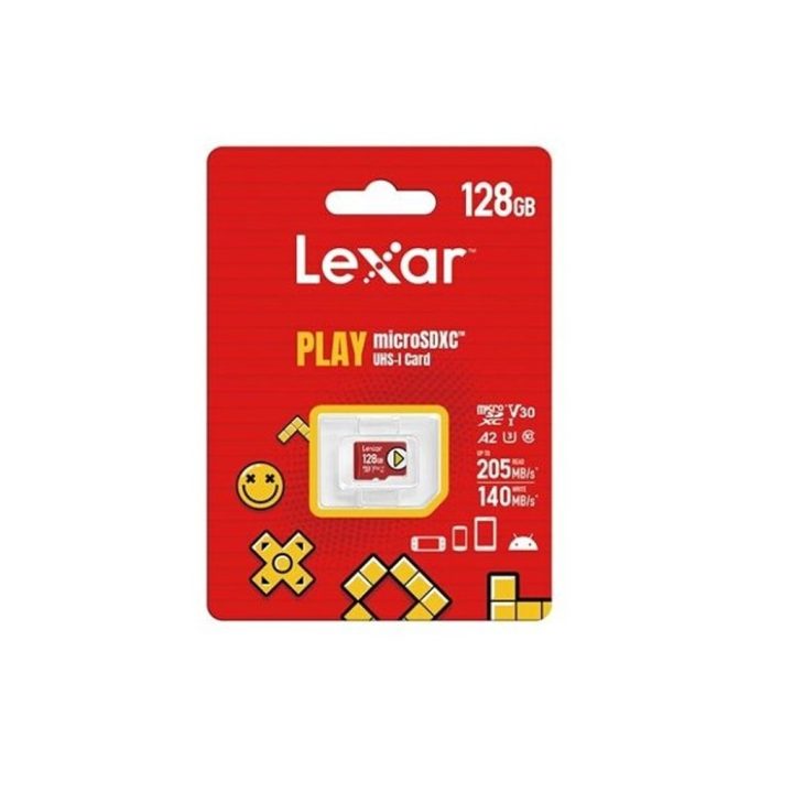 Cartões microSDXC™ UHS-i Lexar 128GB play, leitura até 205MB/s…
