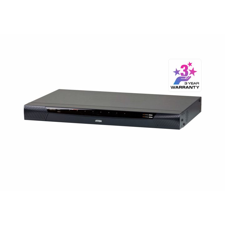 ATEN Switch KVM por IP multi-interfaz Cat 5 de 8 puertos de 1 consola…