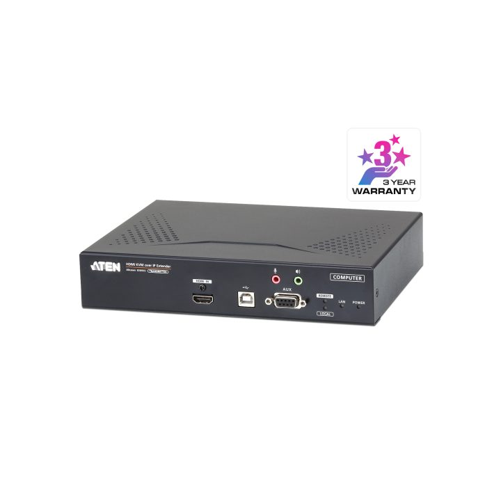 Transmissor KVM por IP HDMI 4K de ecrã único USB ATEN