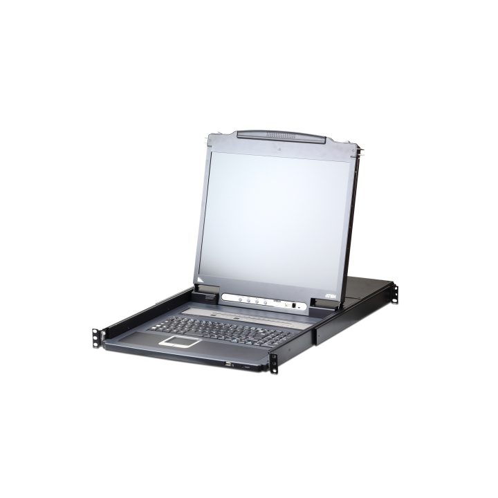 ATEN Single-Rail LCD Console with Integrated IP KVM Switch, 16-Port…