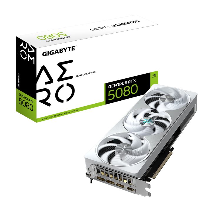 Placa Gráfica GIGABYTE GeForce RTX 5080 AERO OC SFF 16G