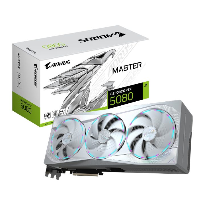 Placa Gráfica GIGABYTE AORUS GeForce RTX 5080 MASTER ICE 16G