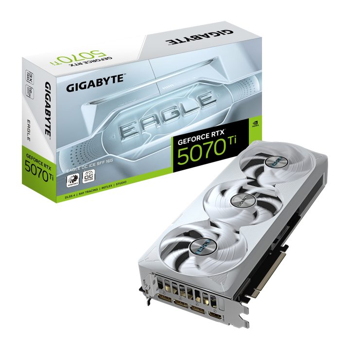GIGABYTE GeForce RTX 5070 Ti EAGLE OC ICE SFF 16G Tarjeta Gráfica -…