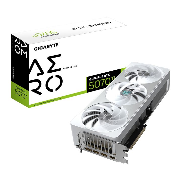 Placa Gráfica GIGABYTE GeForce RTX 5070 Ti AERO OC 16G