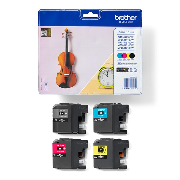 Brother LC127XLVALBP cartucho de tinta 4 pieza(s) Original Negro…