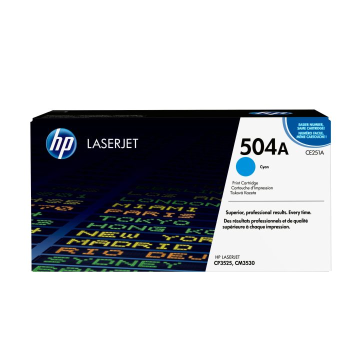 HP Cartucho de tóner original LaserJet 504A cian