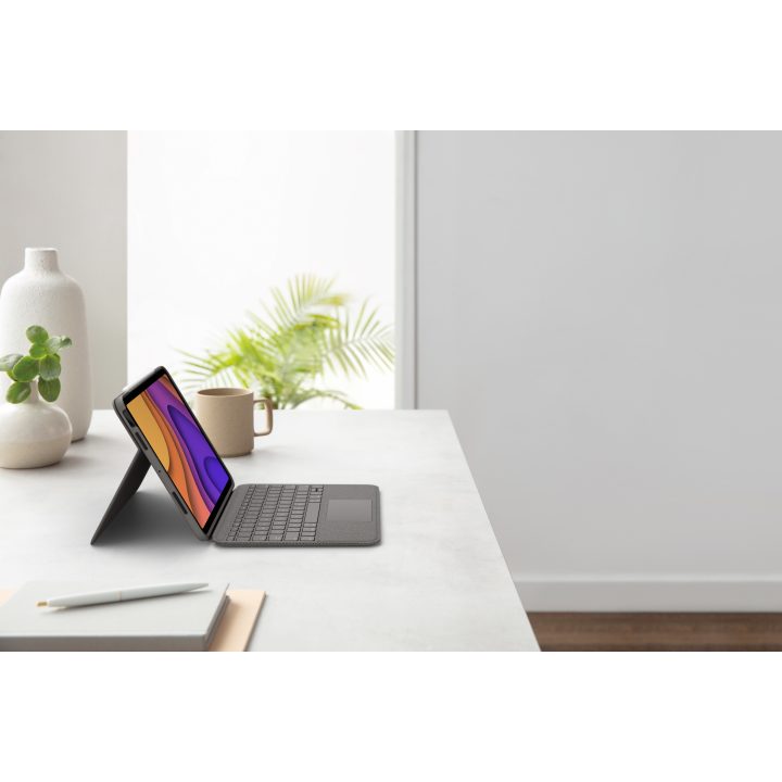 Logitech Folio Touch QWERTY Inglés internacional Smart Connector Gris