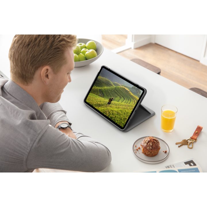 Logitech Folio Touch QWERTY International English Smart Connector Gray