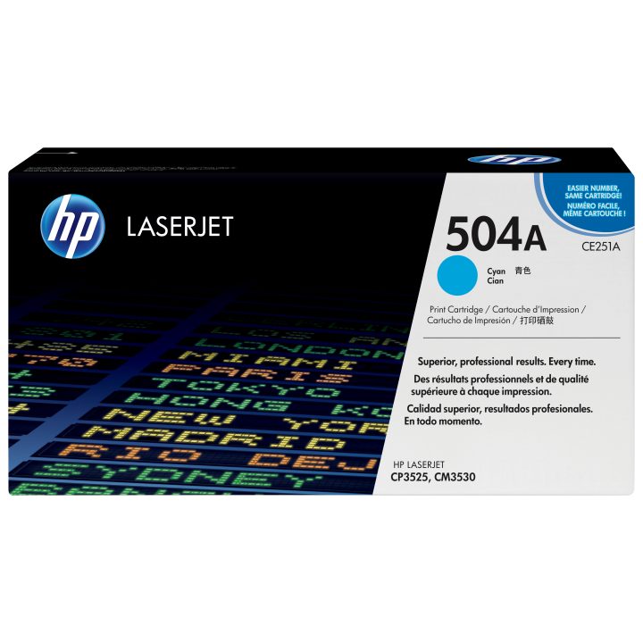 HP Cartucho de tóner original LaserJet 504A ciano